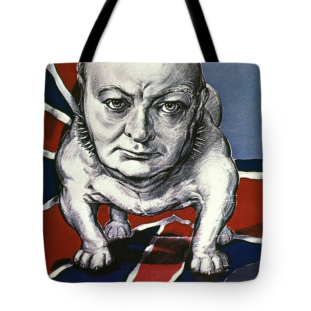 1942 Tote Bag featuring the photograph Wwii:churchill Poster 1942 by Granger