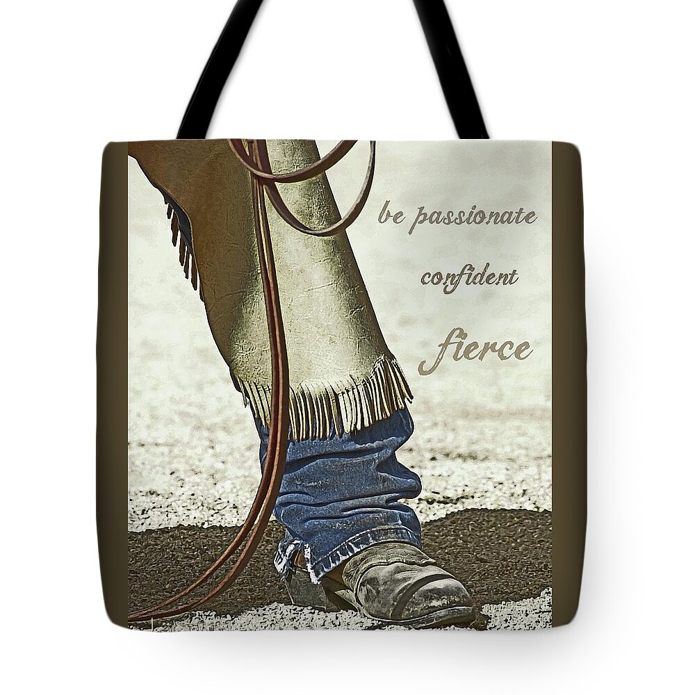 Cowboy Tote Bag featuring the photograph Wyoming Fierce by Amanda Smith