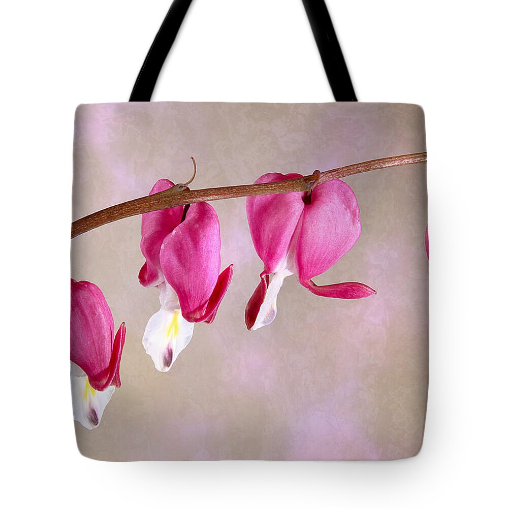 Flower Tote Bag featuring the photograph Bleeding Heart by Patti Deters
