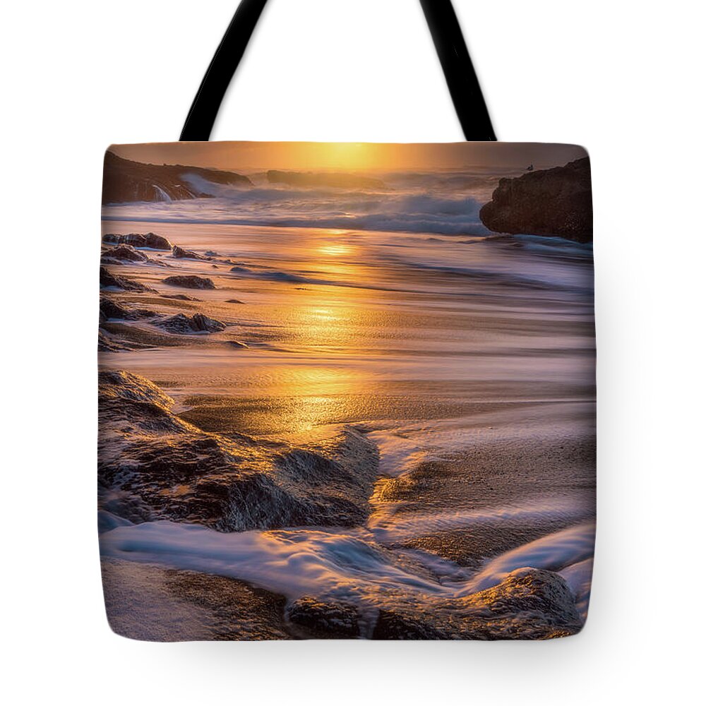 Oregon Tote Bag featuring the photograph Yachats' Sun by Darren White