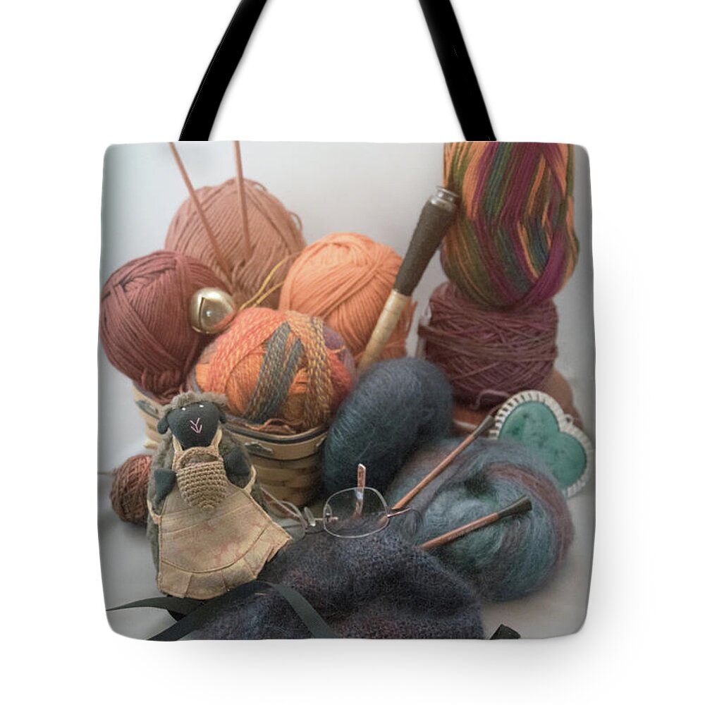 Yarn Tote Bag featuring the digital art Yarn by Steve Kelley