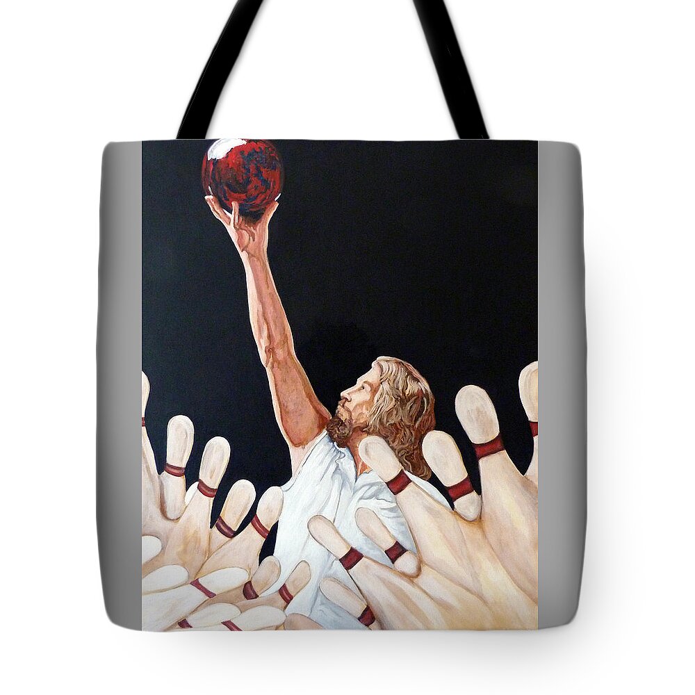 Dude Tote Bag featuring the painting Yeah Yeah Oh Yeah by Tom Roderick