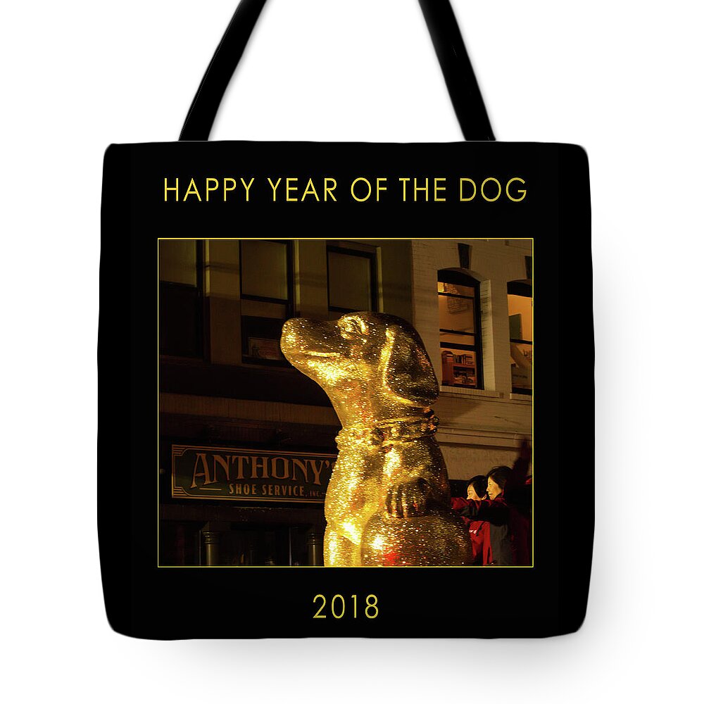 Year Of The Dog Tote Bag featuring the photograph Year of the Dog by Bonnie Follett