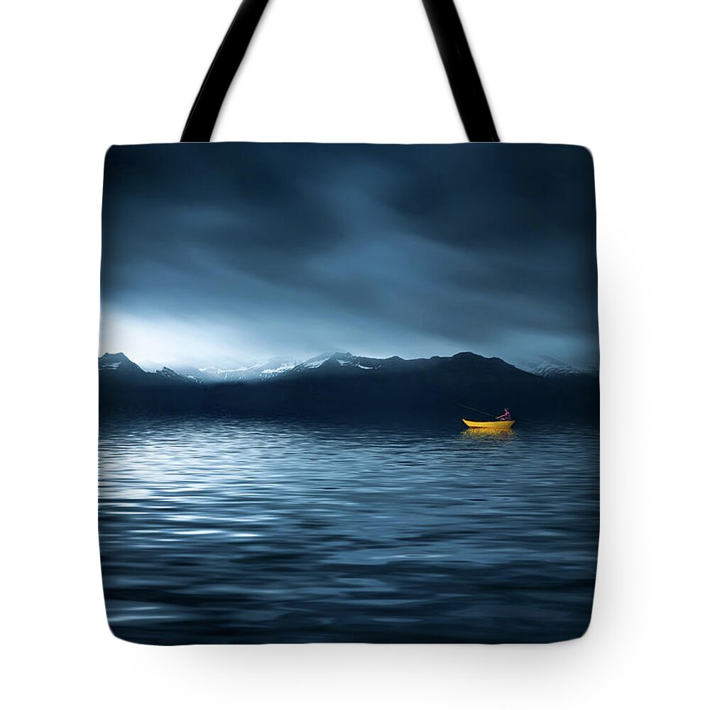 Active Tote Bag featuring the photograph Yellow Boat by Bess Hamiti