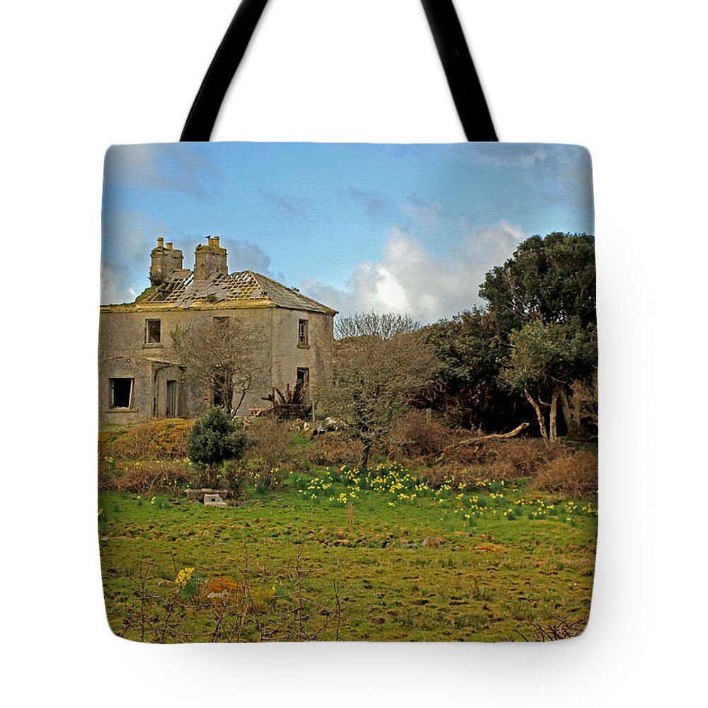 Ruins Tote Bag featuring the photograph Yellow Daffodils by Jennifer Robin