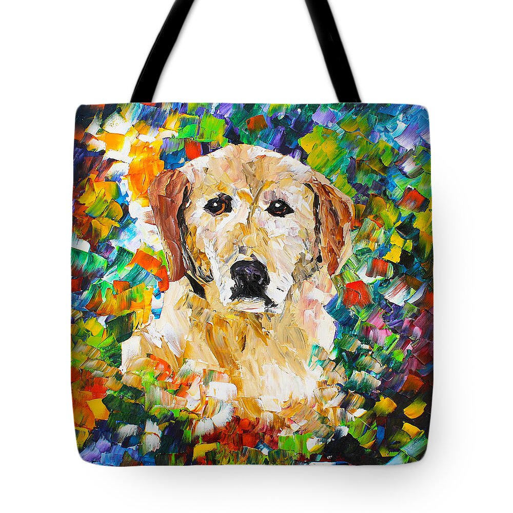 Labrador Retriever Tote Bag featuring the painting yellow Lab by Kevin Brown