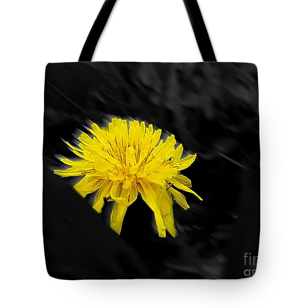 Yellow Flower Tote Bag featuring the photograph Yellow Motion by Maria Aduke Alabi