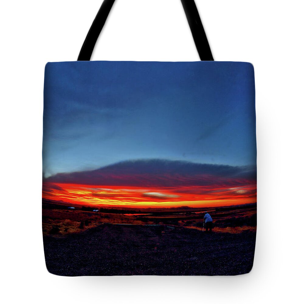 Montana Tote Bag featuring the photograph Yellowstone Sunset by Scott Carlton