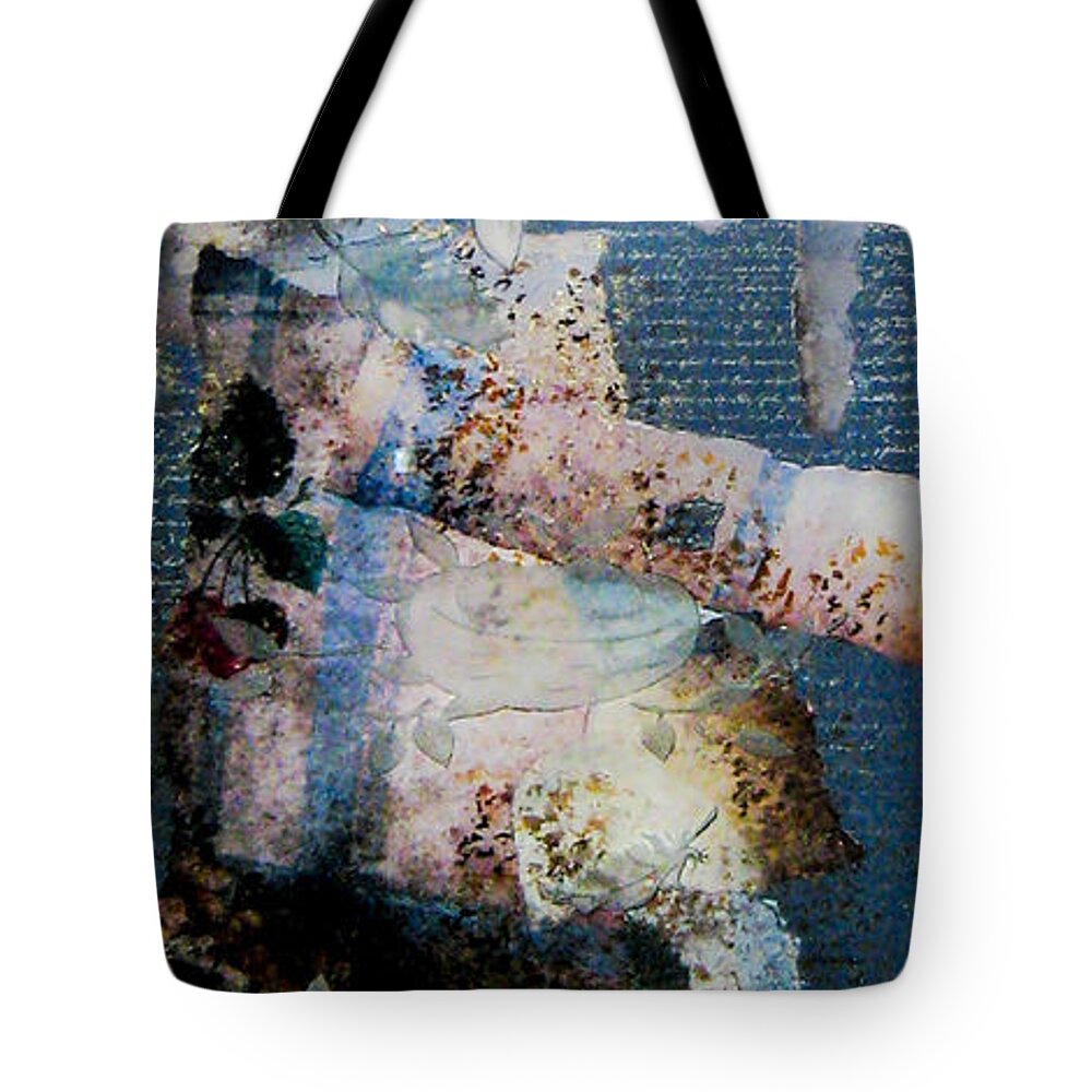 Red Tote Bag featuring the photograph Yesterday and Today Panel 1 by Alone Larsen