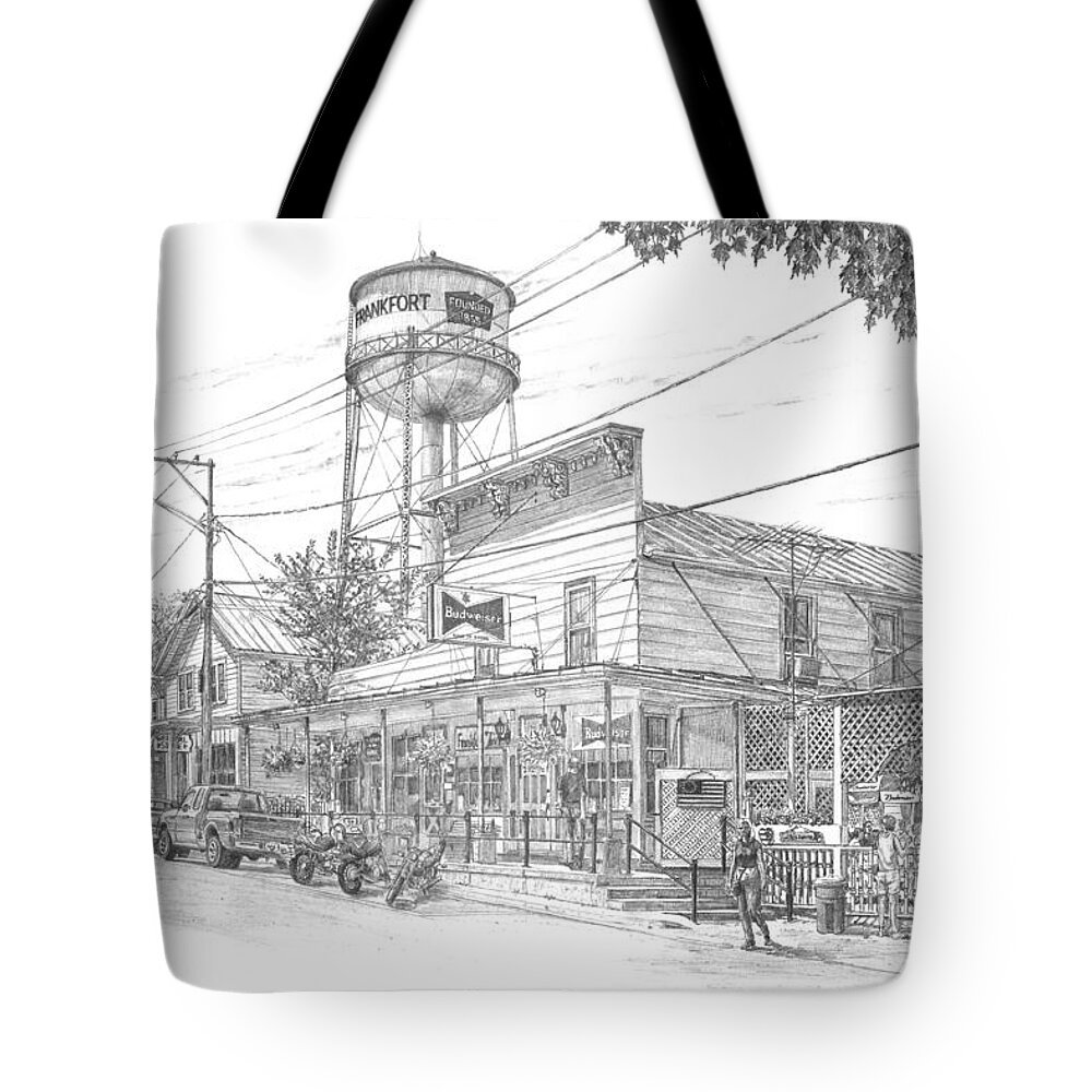 Yesterday Today Tote Bag featuring the drawing Yesterday Today by Doug Kreuger