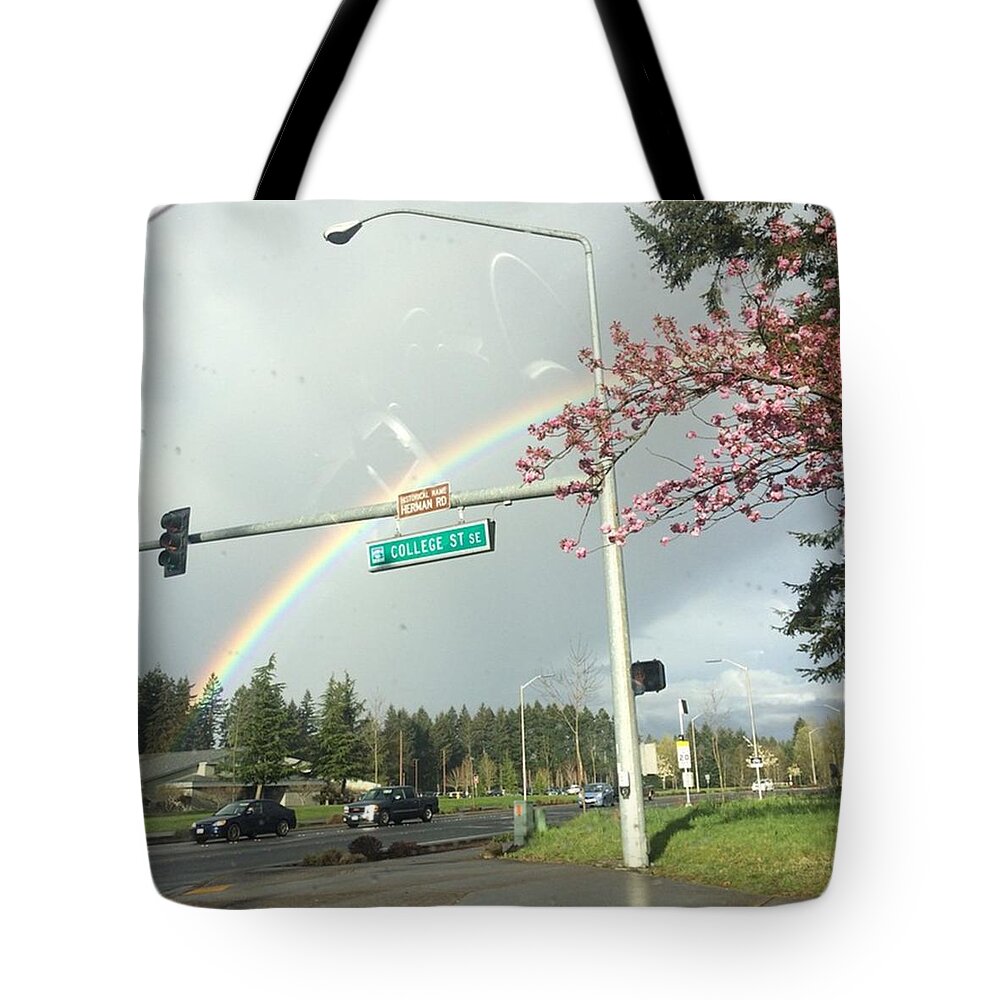 Rainbow Tote Bag featuring the photograph Lacey by Lily Foist