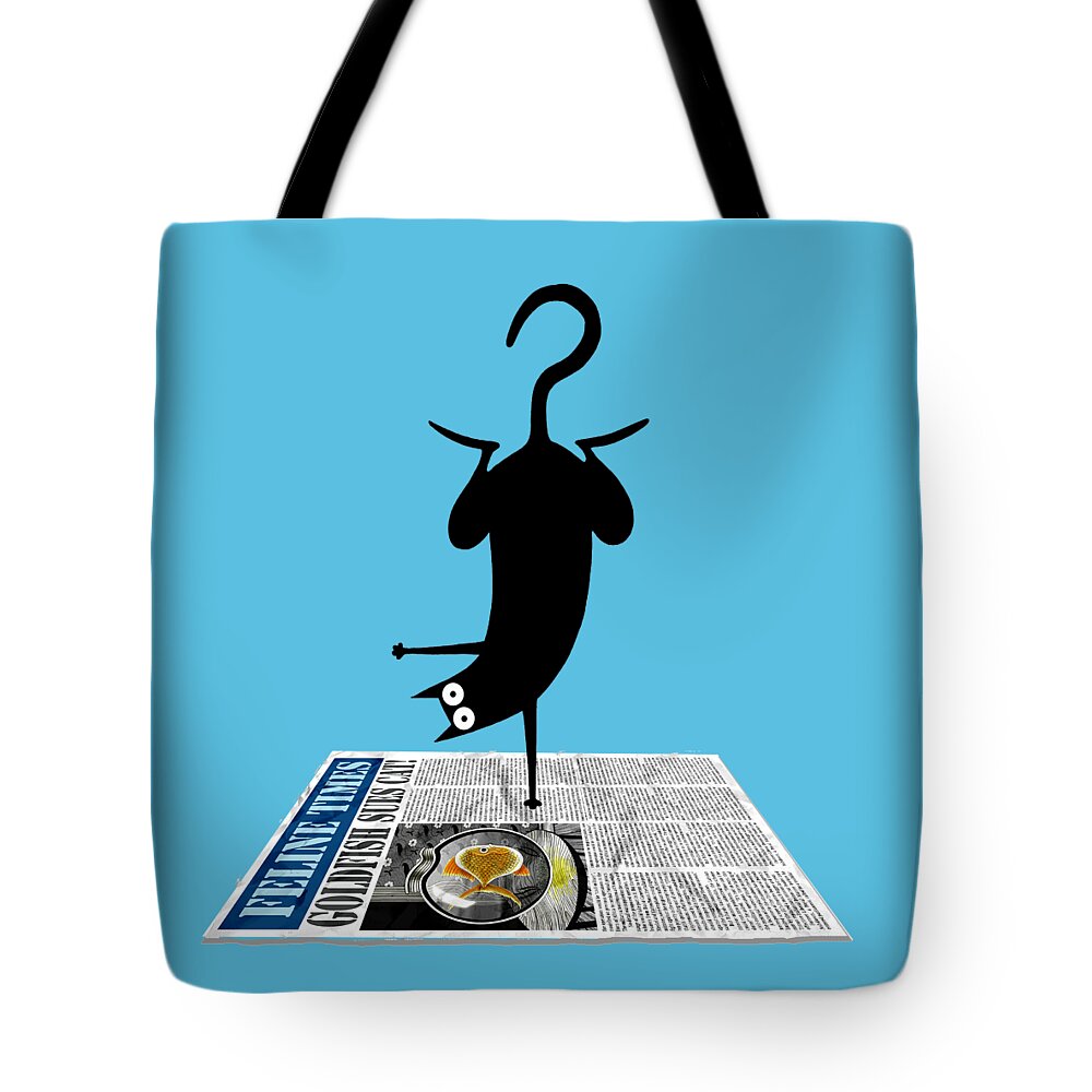 Yoga Tote Bag featuring the drawing Yoga Mat by Andrew Hitchen