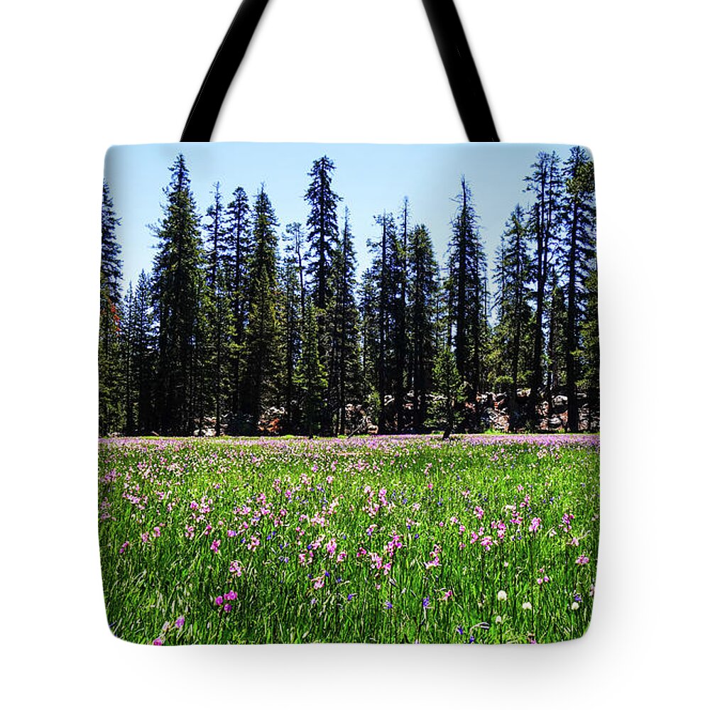 California Tote Bag featuring the photograph Yosemite Creek Wildflowers by Lawrence S Richardson Jr