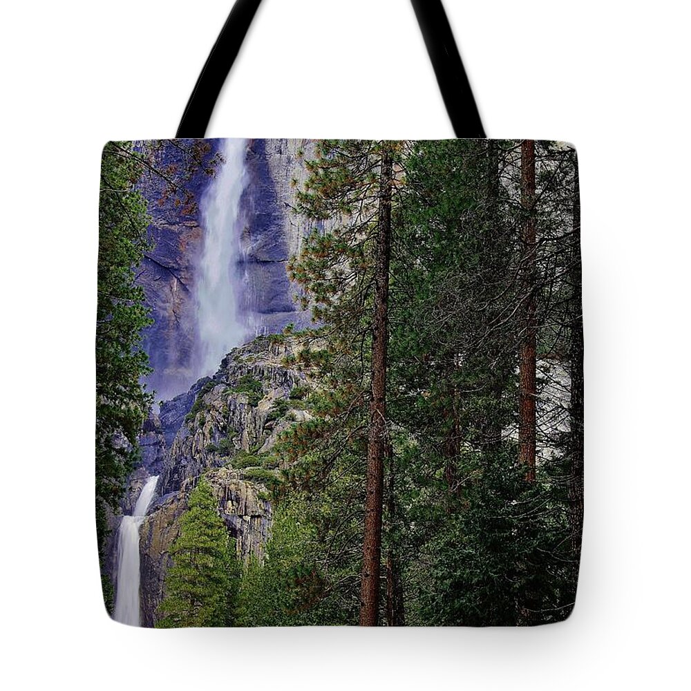 Yosemite Fallls Tote Bag featuring the photograph Yosemite Falls C by Phyllis Spoor