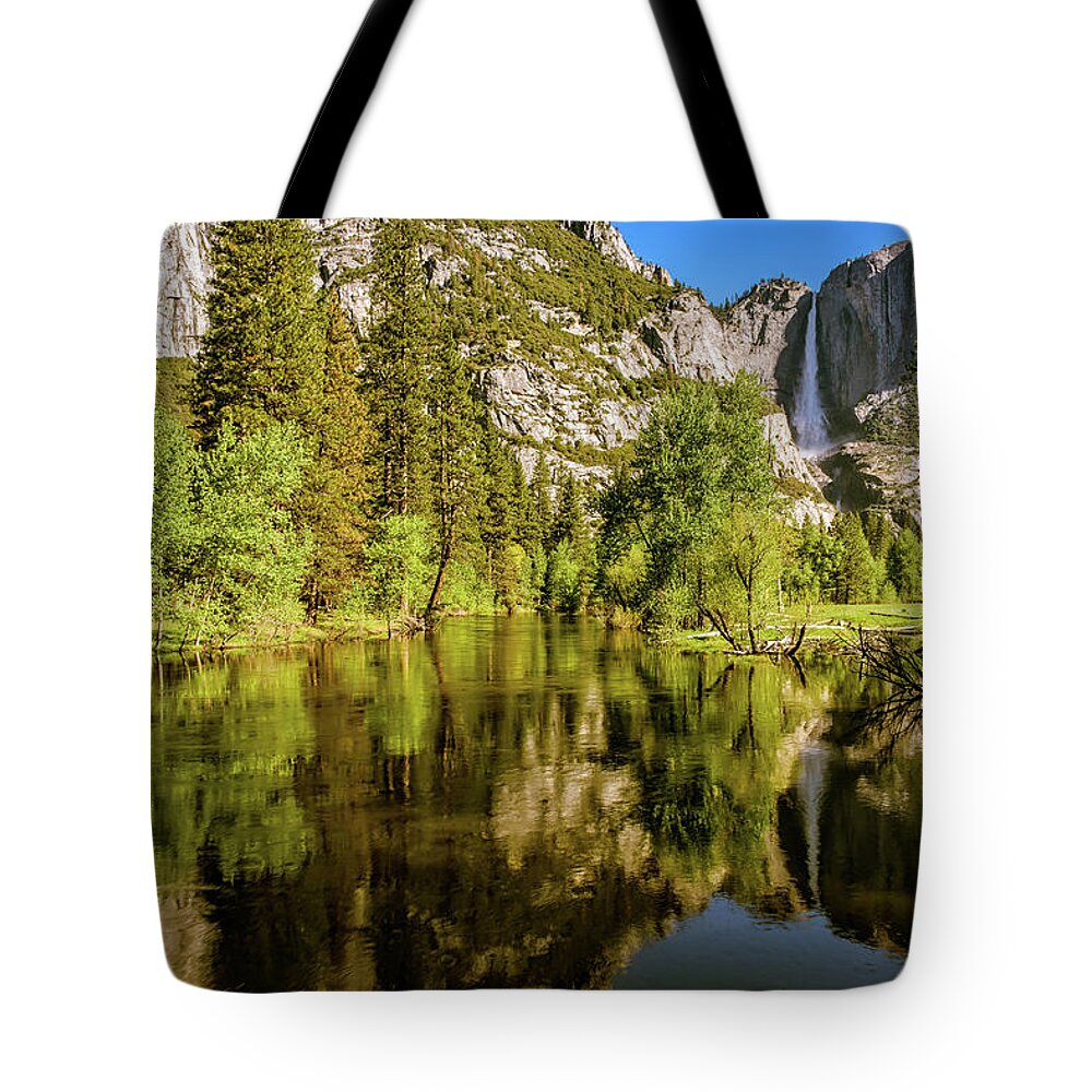 California Tote Bag featuring the photograph Yosemite Reflections on the Merced River by John Hight