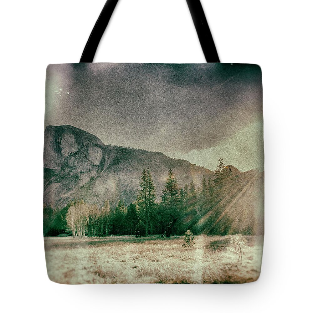 Yosemite Tote Bag featuring the photograph Yosemite Valley Half Dome Collodion by Lawrence Knutsson