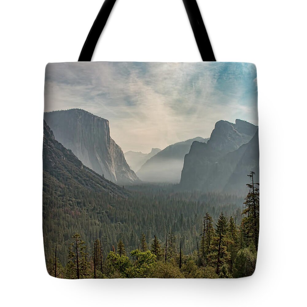 El Capitan Tote Bag featuring the photograph Yosemite Valley by Kristia Adams