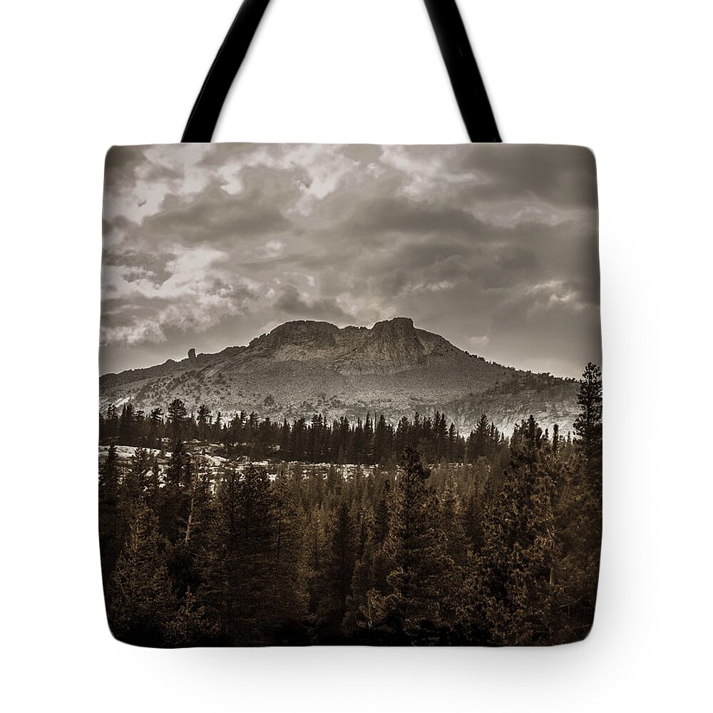 Susaneileenevans Tote Bag featuring the photograph Clouds Over Mount Hoffmann by Susan Eileen Evans