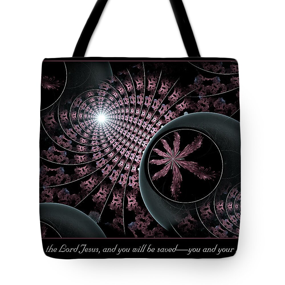 Fractals Tote Bag featuring the digital art You and Your Household by Missy Gainer