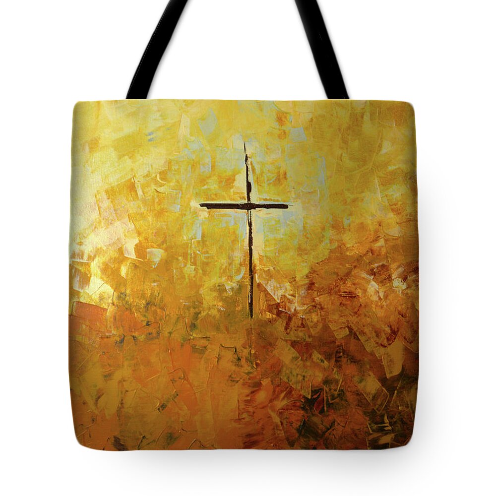 Near Tote Bag featuring the painting You Are Near by Linda Bailey