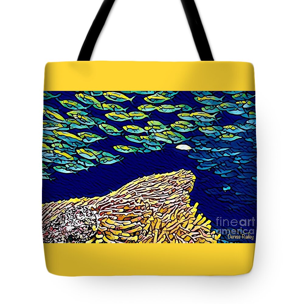 Coral Reef Tote Bag featuring the digital art You Be You by Denise Railey