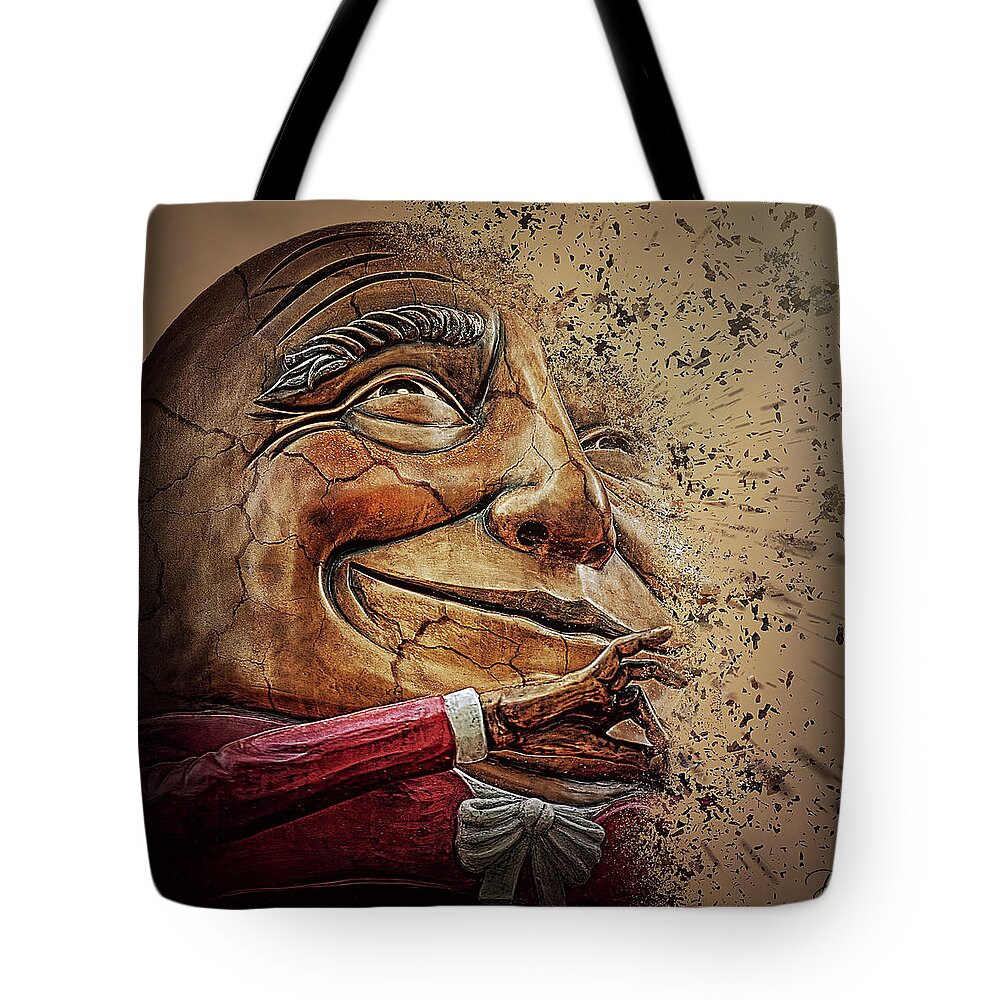 Altered Reality Tote Bag featuring the photograph You Crack Me Up by Debra Boucher