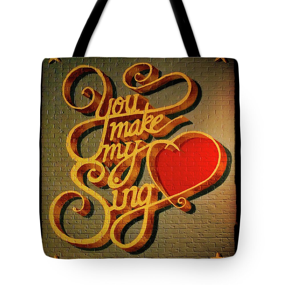 Austin Tote Bag featuring the photograph You Make My Heart Sing by Micah Offman