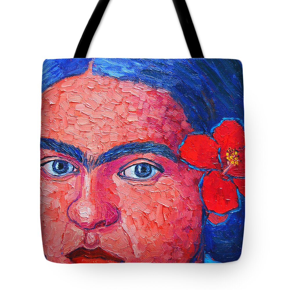 Frida Tote Bag featuring the painting Young Frida Kahlo by Ana Maria Edulescu