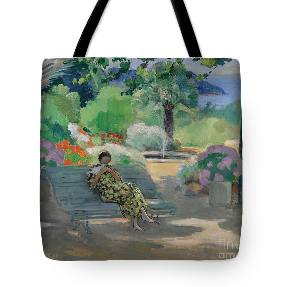 Henri Lebasque Tote Bag featuring the painting Young Woman with a Dove by MotionAge Designs