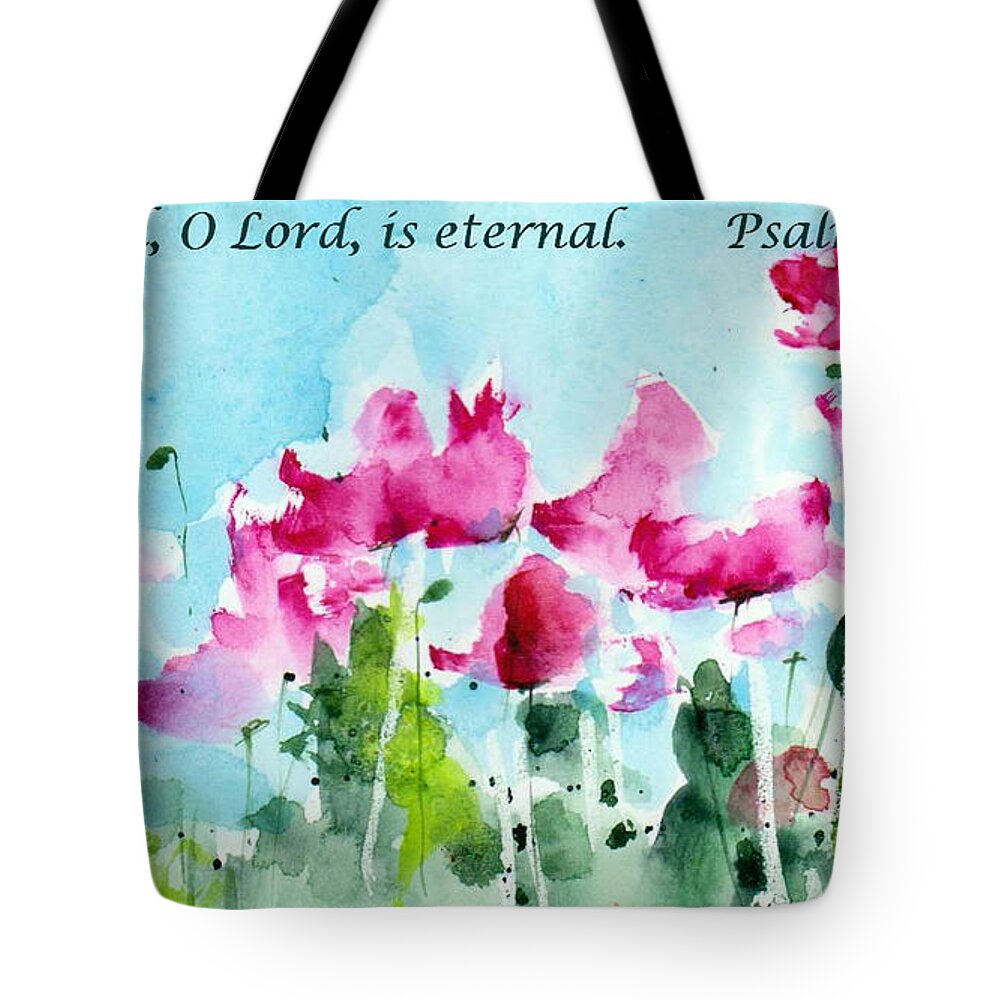 Scriptural Greeting Card Tote Bag featuring the painting Your Word O Lord by Anne Duke