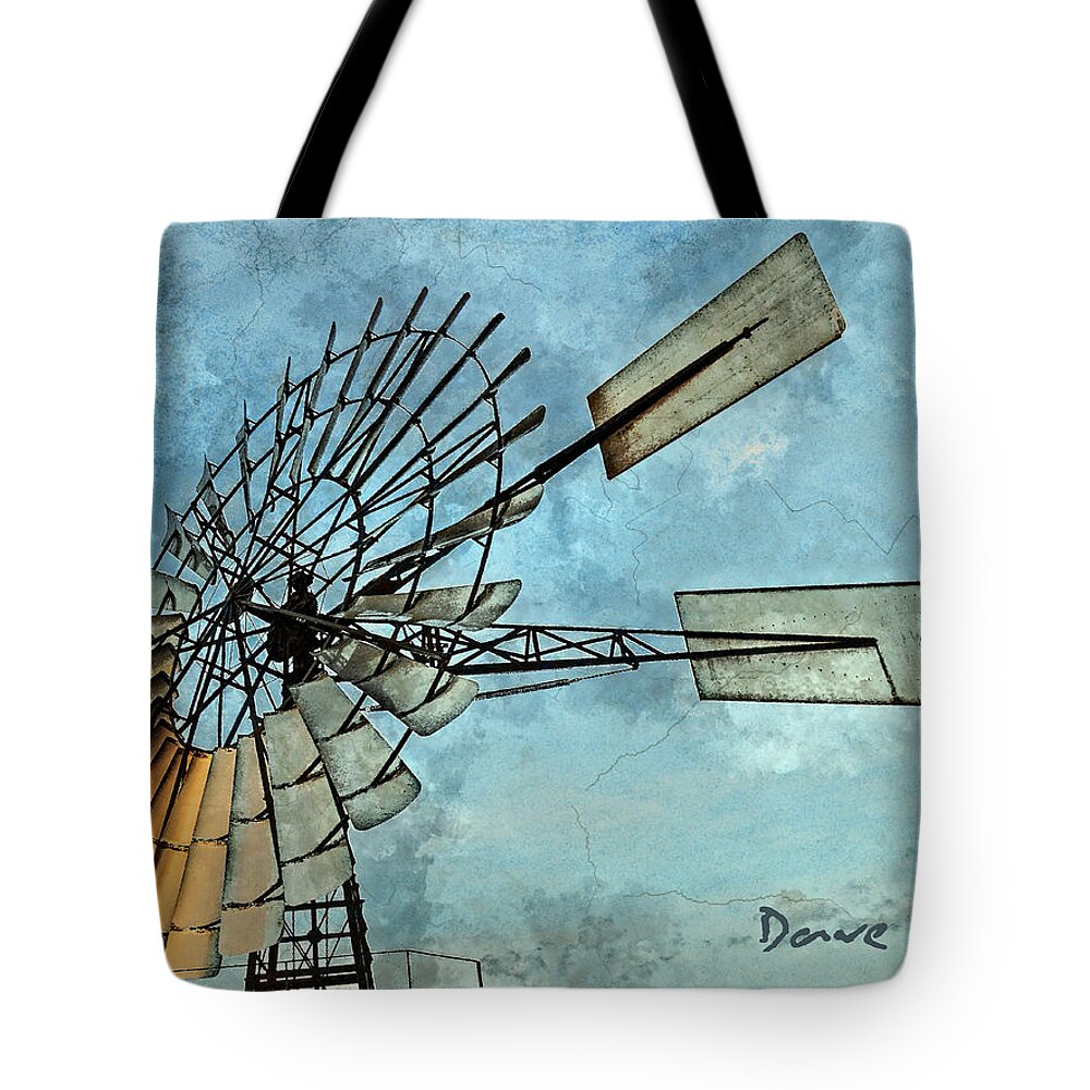 Windmill Tote Bag featuring the mixed media You're So Vane by Dave Lee