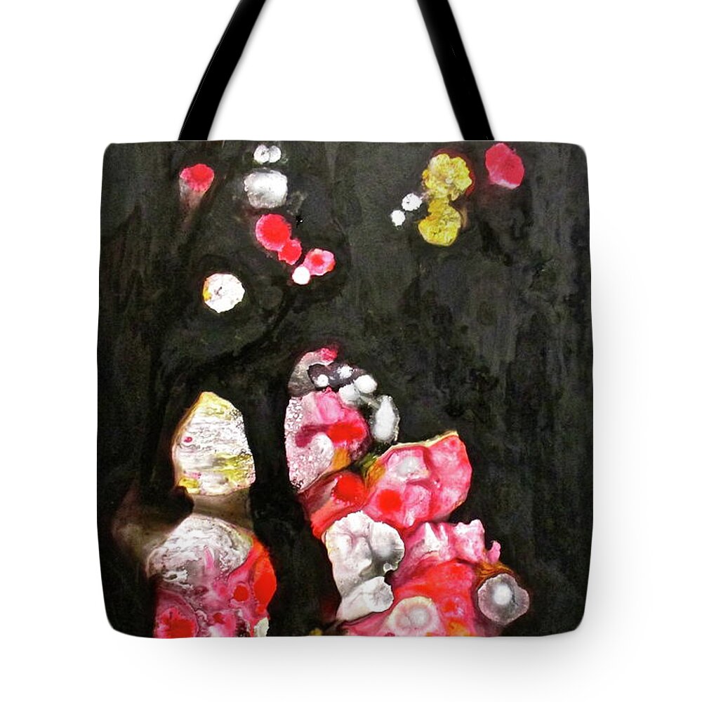 Fantasy Tote Bag featuring the painting You're Thinking About Bubbles Again, Aren't You? by Janice Nabors Raiteri