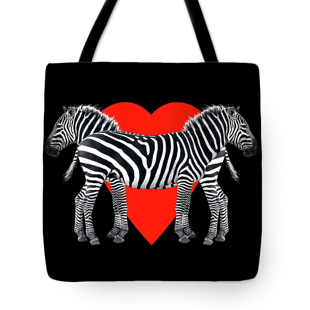 Africa Tote Bag featuring the photograph Zebra Love by Gill Billington