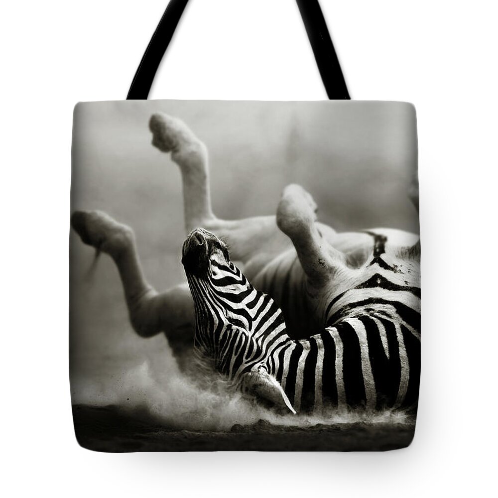 Lying Down Tote Bags