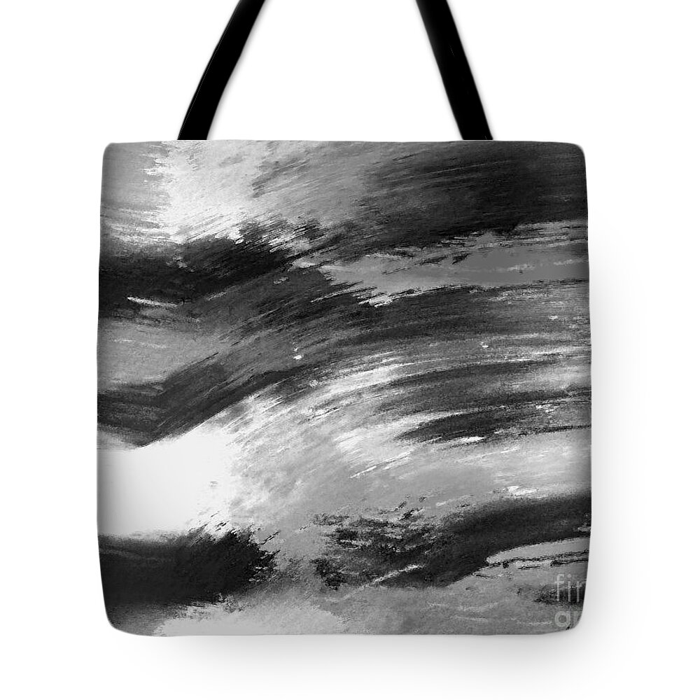 Masartstudio Tote Bag featuring the painting Zen Abstract A715D by Mas Art Studio