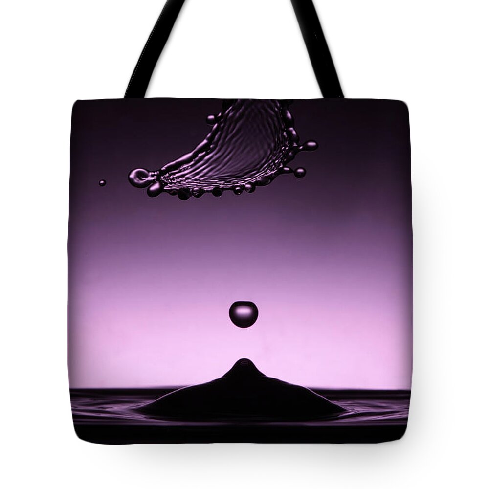 Minimalism Tote Bag featuring the photograph Zen Balance. Water Splash by Dmitry Soloviev