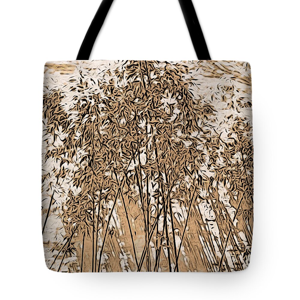 Brown Tote Bag featuring the photograph Zen Bamboo Garden by Onedayoneimage Photography