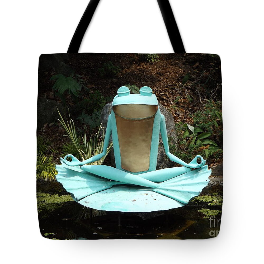  Frog Tote Bag featuring the photograph Zen Froggy by Erick Schmidt