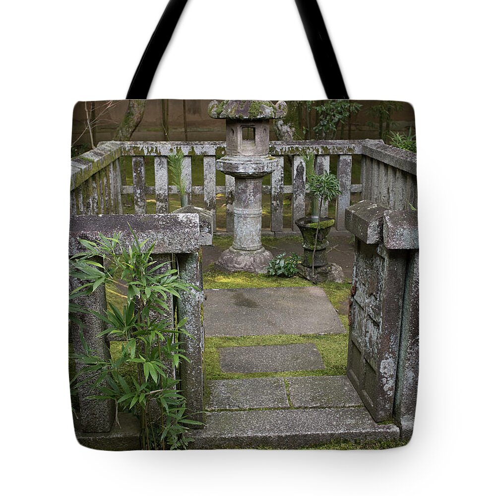 Zen Tote Bag featuring the photograph Zen Garden, Kyoto Japan 3 by Perry Rodriguez