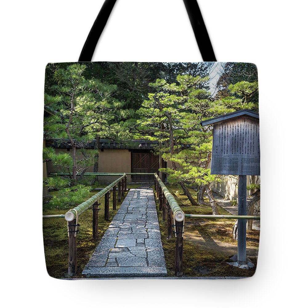 Zen Tote Bag featuring the photograph Zen Garden, Kyoto Japan by Perry Rodriguez