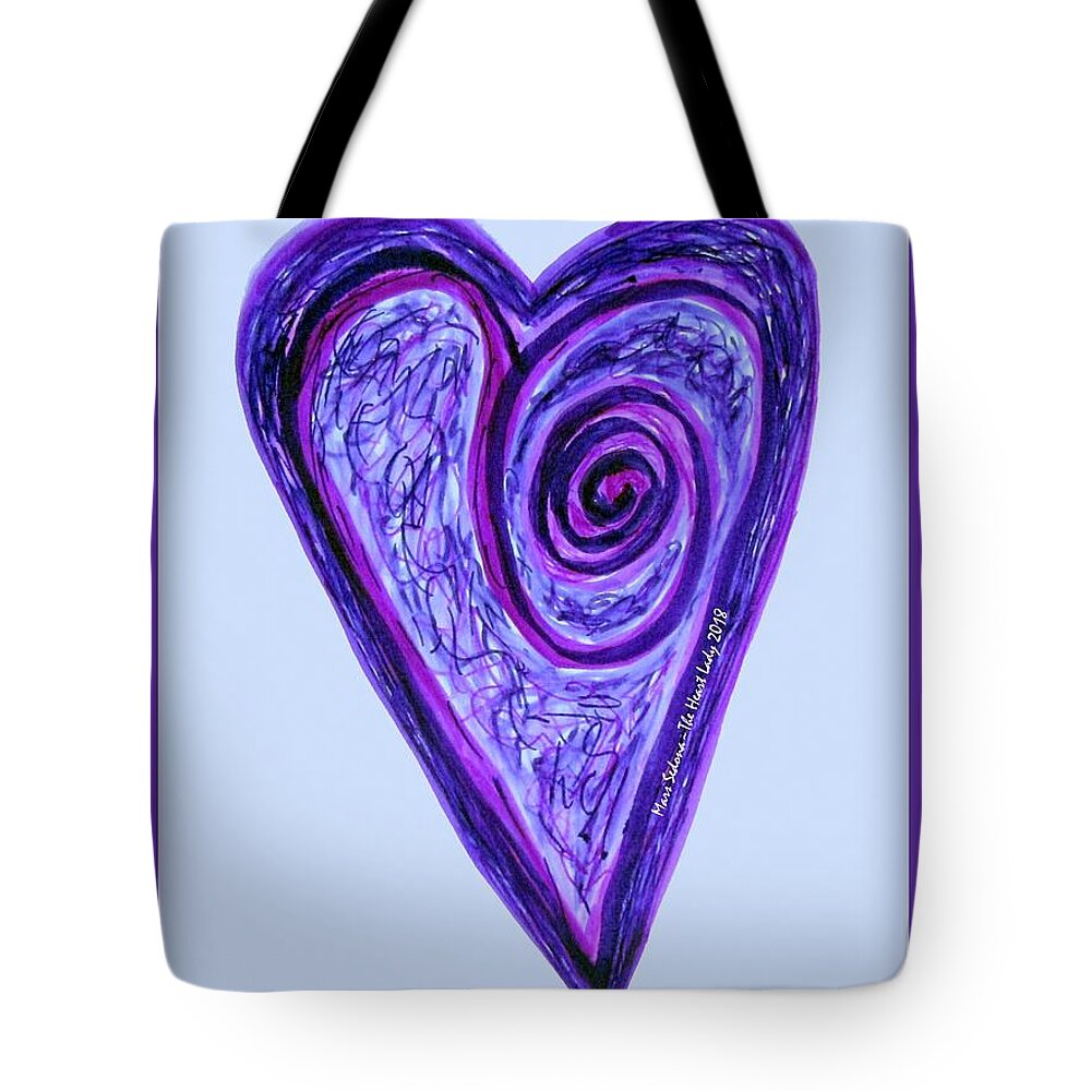 Heart Tote Bag featuring the photograph Zen Heart Pink Purple Vortex by Mars Besso