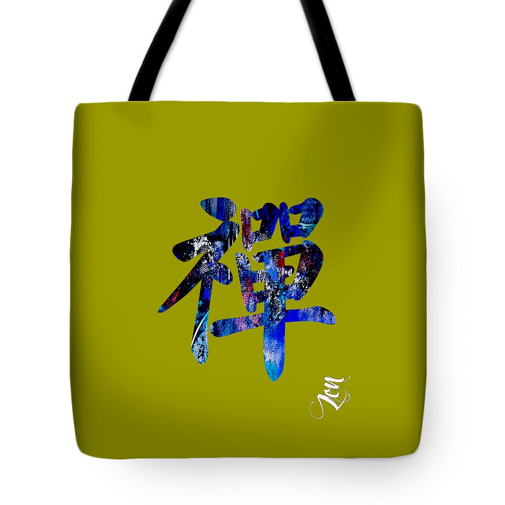 Namaste Tote Bag featuring the mixed media Zen by Marvin Blaine