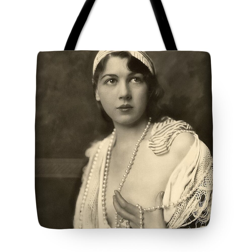 Ziegfeld Tote Bag featuring the photograph ziegfeld model 1920s by Alfred Cheney Johnston by Vintage Collectables