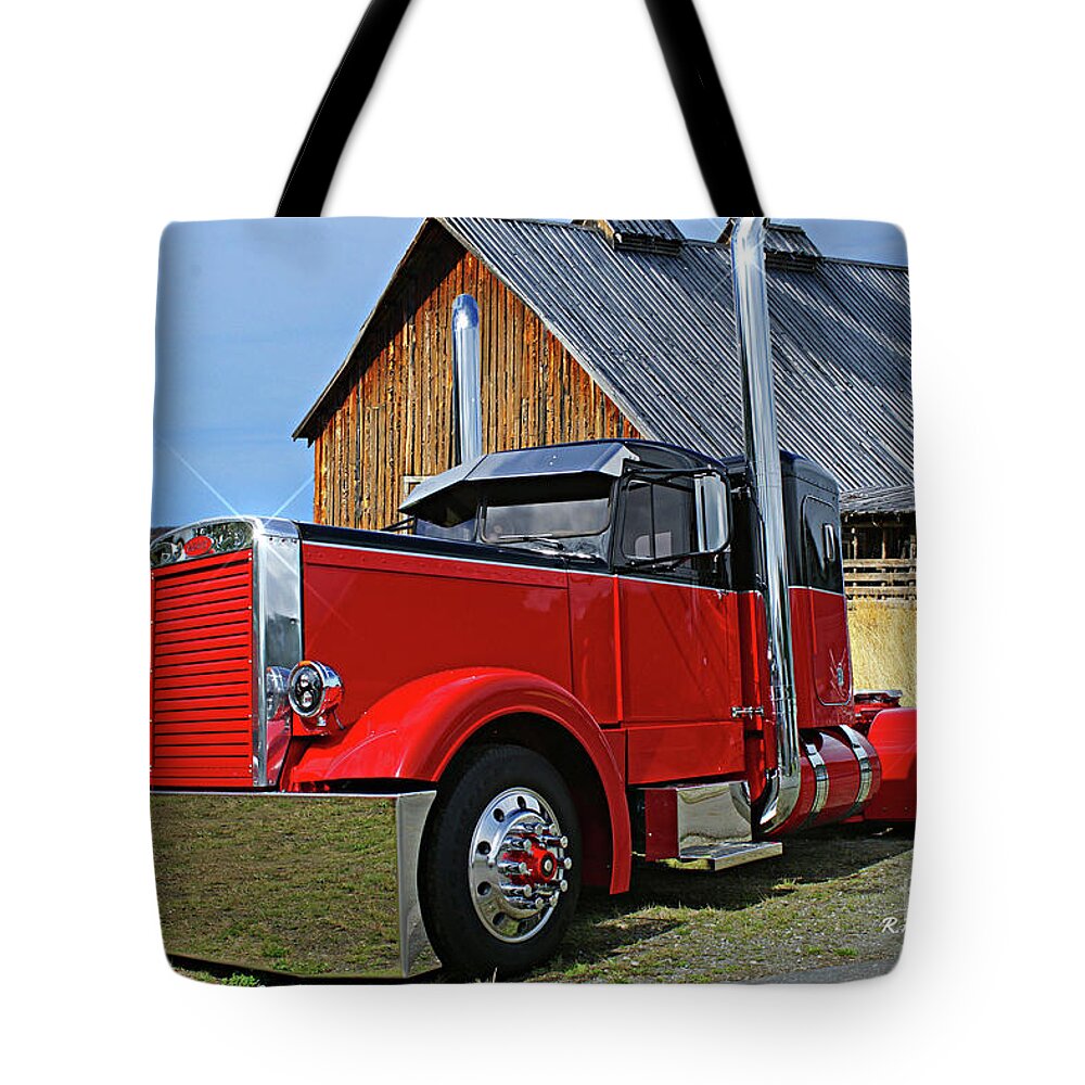 Big Rigs Tote Bag featuring the photograph ZZ Chrome Peterbilt by Randy Harris