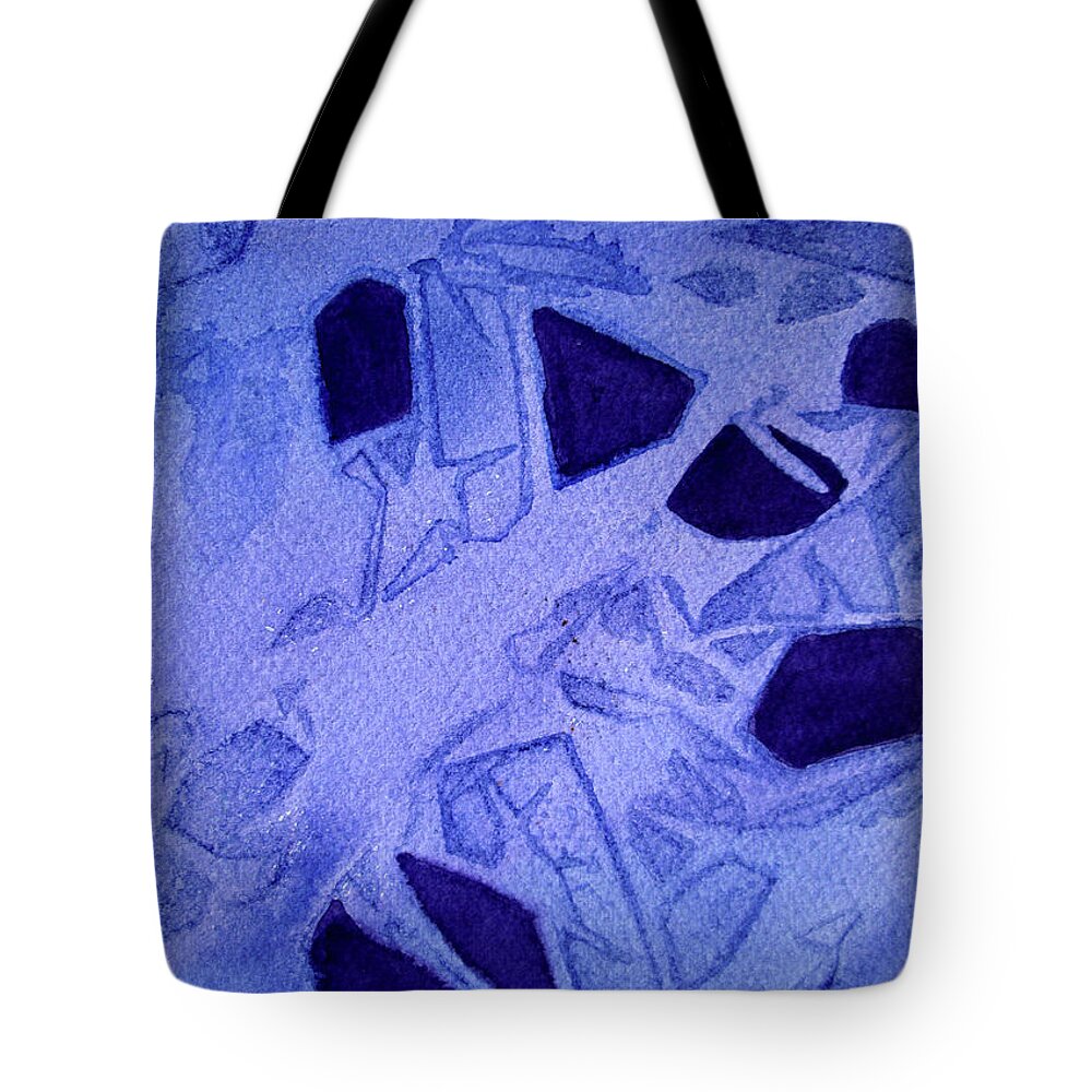Paintings Tote Bag featuring the painting 09 Purple Abstract 2 by Kathy Braud