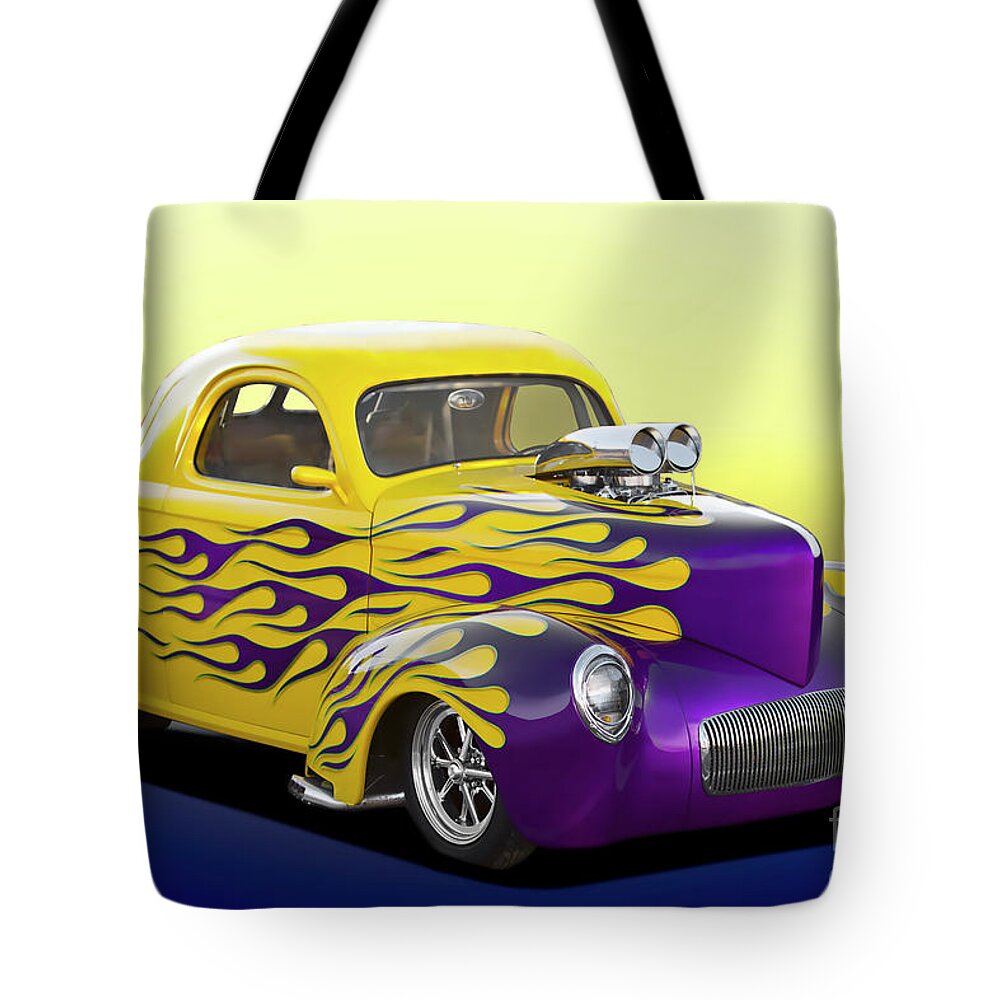 1941 Willys Coupe Tote Bag featuring the photograph 1941 Willys Coupe 'Pro Street' by Dave Koontz