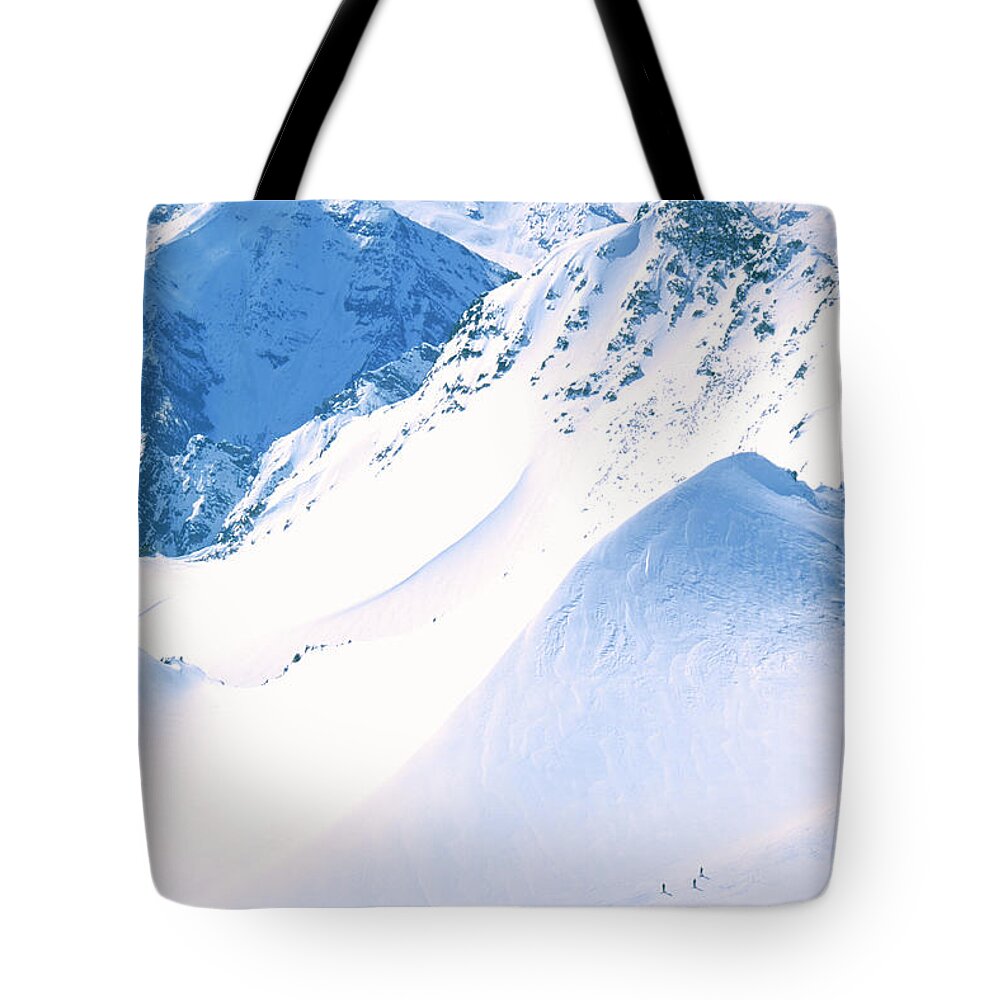Small Group Of People Tote Bag featuring the photograph A Spectacular View Of Mountain Ranges #1 by Jose Azel