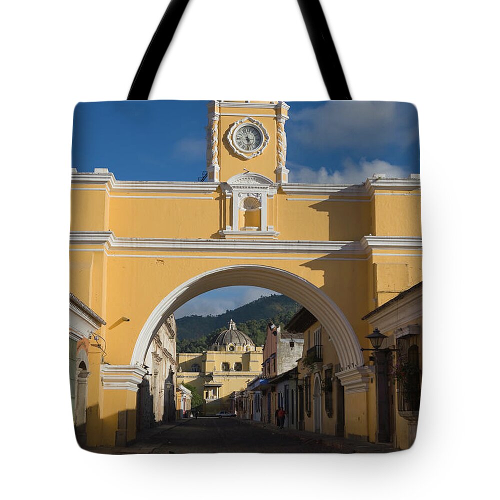 Arch Tote Bag featuring the photograph Antigua Old Town, Guatemala #1 by Michele Falzone
