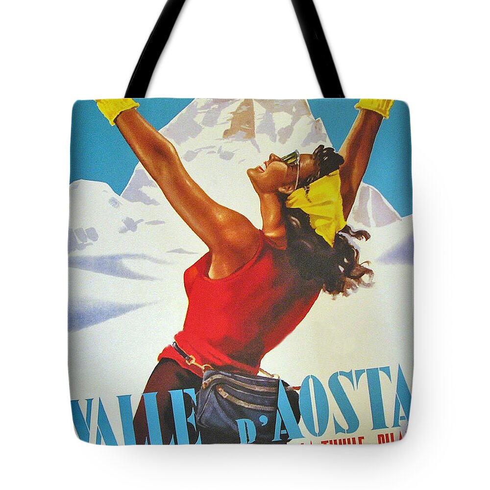 Happy Tote Bag featuring the digital art Aosta Valley #1 by Long Shot