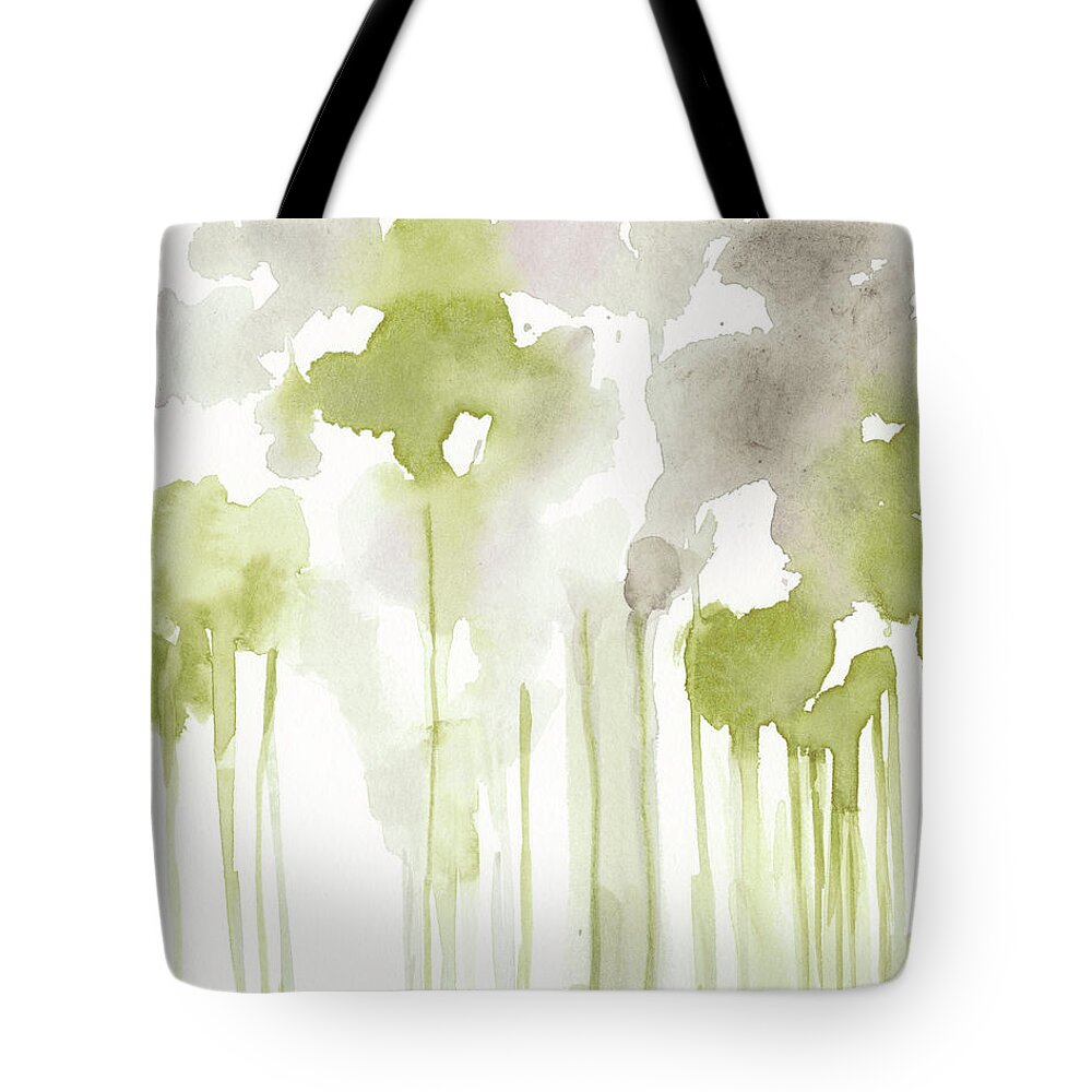 Landscapes Tote Bag featuring the painting Aquarelle Forest II #1 by Jennifer Goldberger